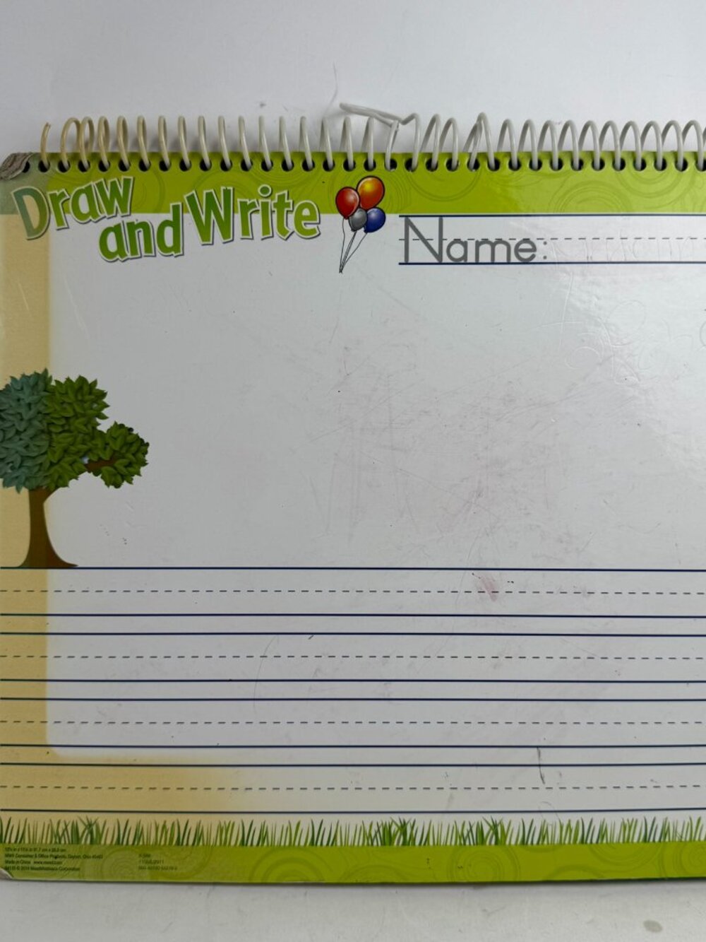 Draw and Write Capital Letters ABC Spiral Flip Chart Writing Practice Pad 11x12"